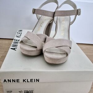 Anne Klein Light Pink Platform Sandal, 6.5 Womens